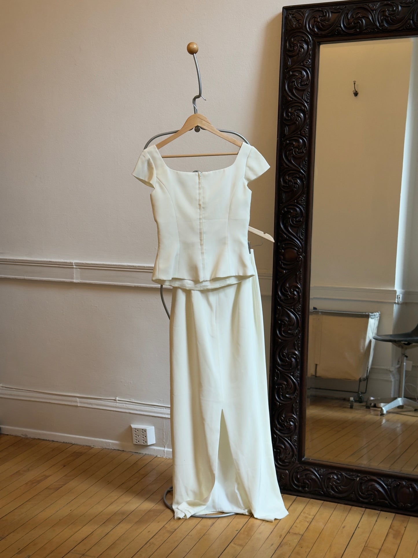 Vintage 90's Two Piece Bridal Skirt Set