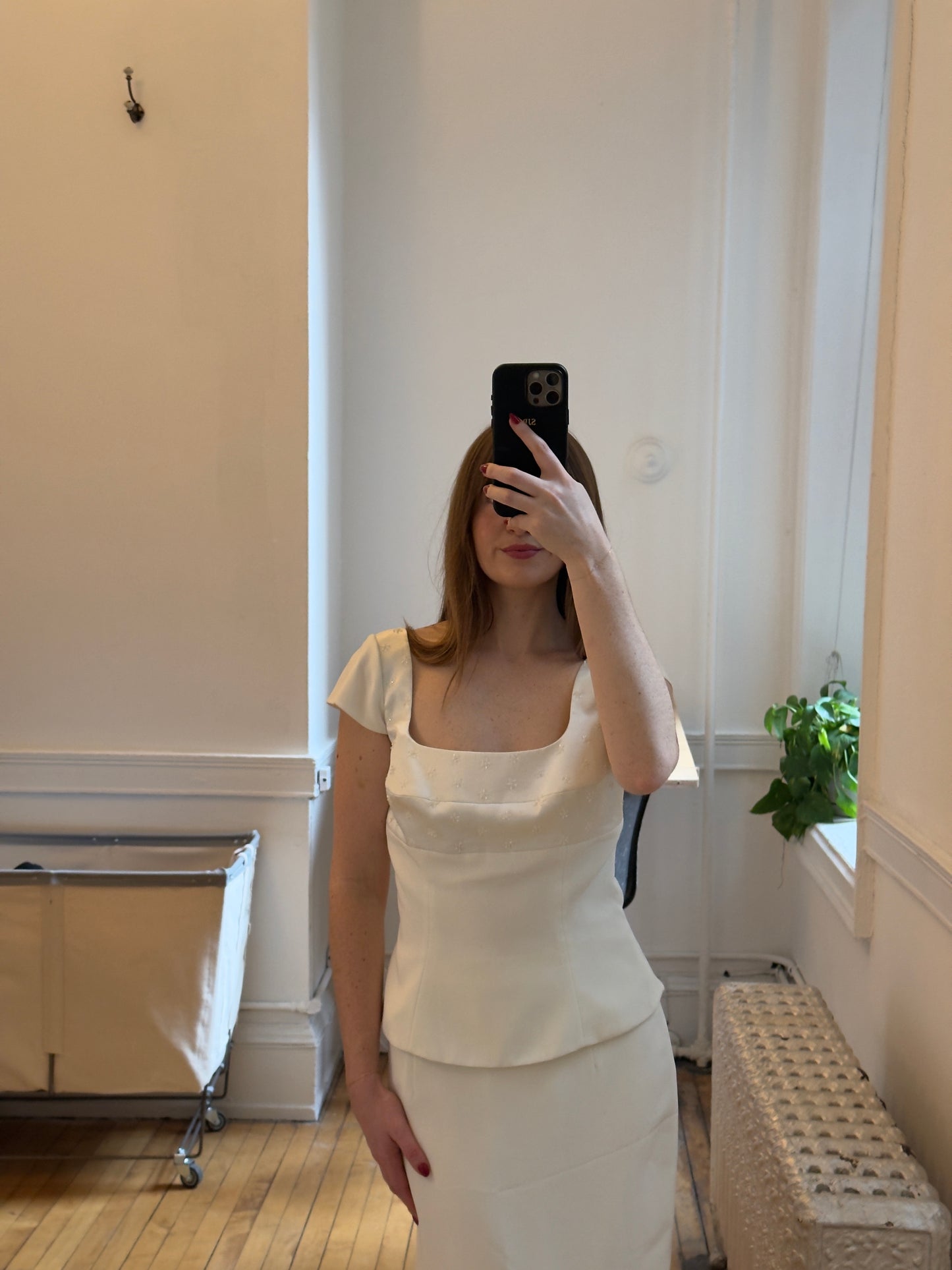Vintage 90's Two Piece Bridal Skirt Set