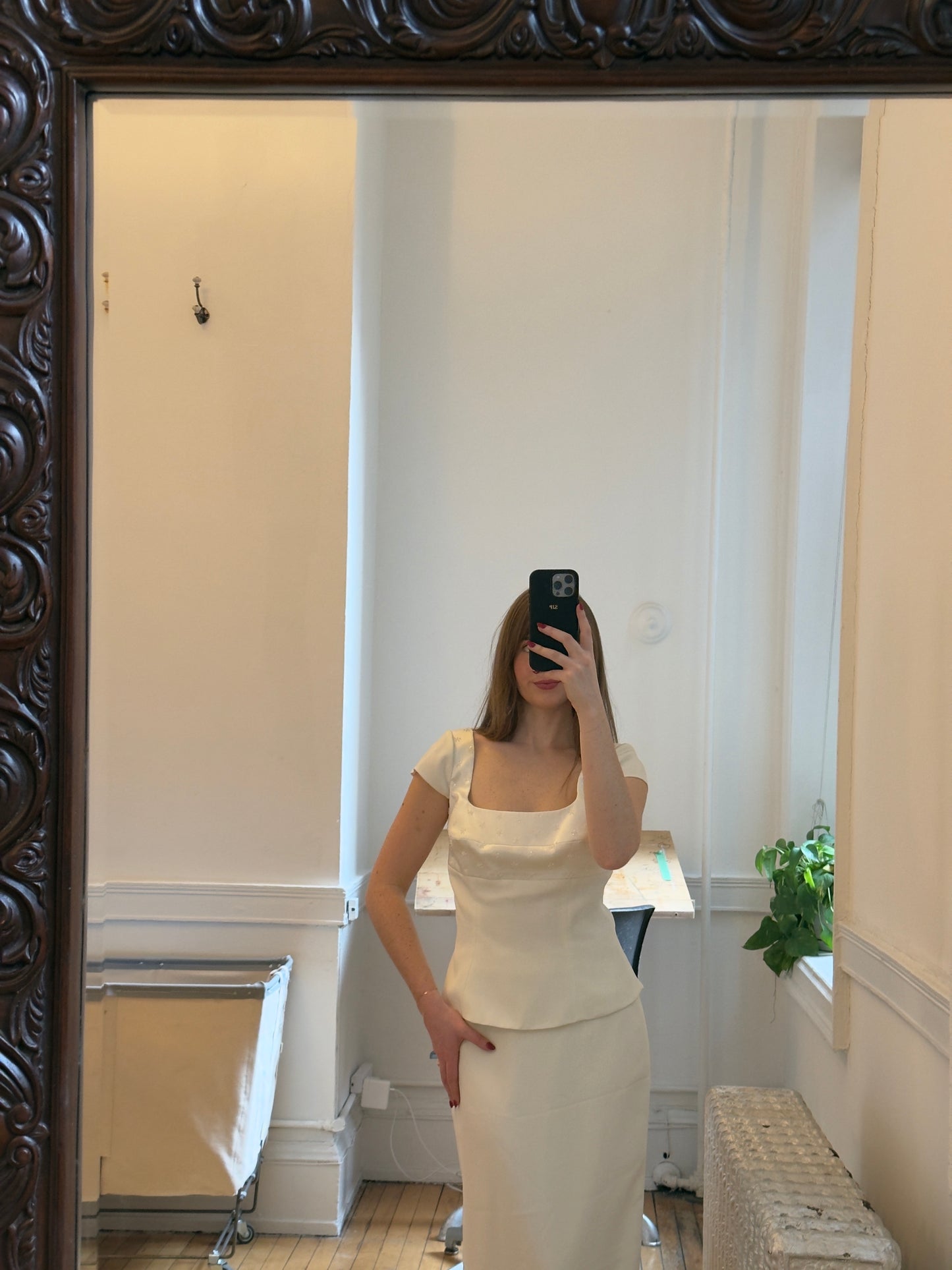 Vintage 90's Two Piece Bridal Skirt Set