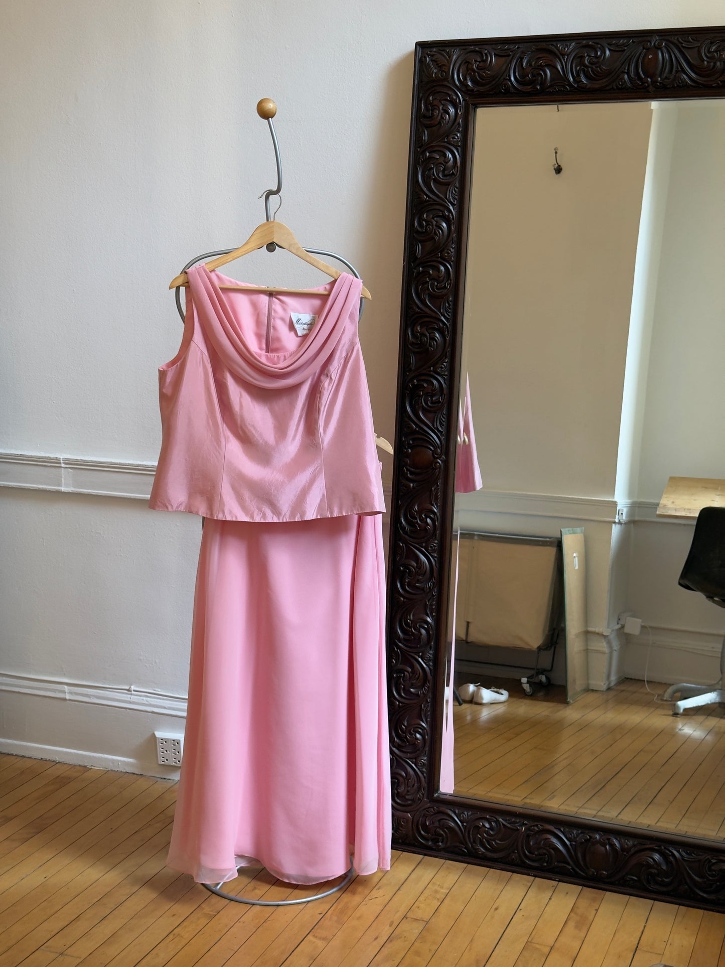 Vintage 90's Pink Two Piece Skirt Set