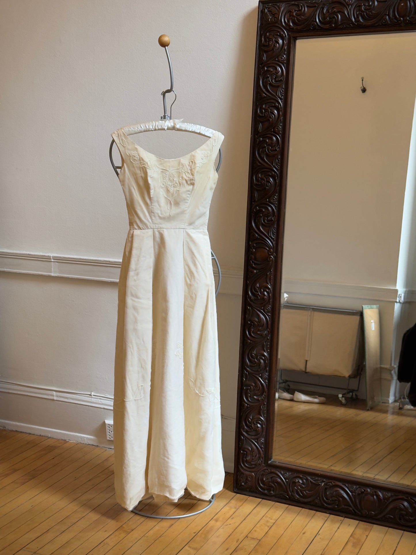 Vintage 50's A-Line Wedding Dress with Beading