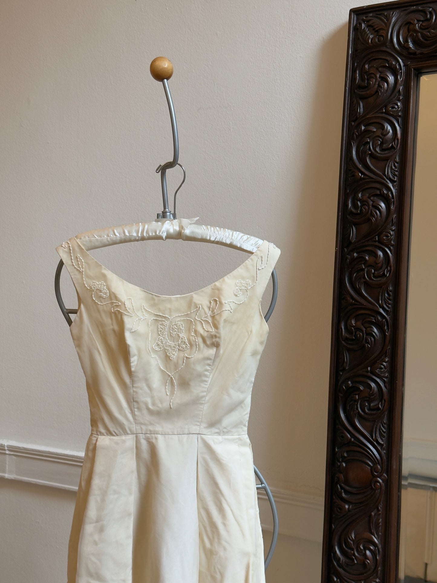Vintage 50's A-Line Wedding Dress with Beading