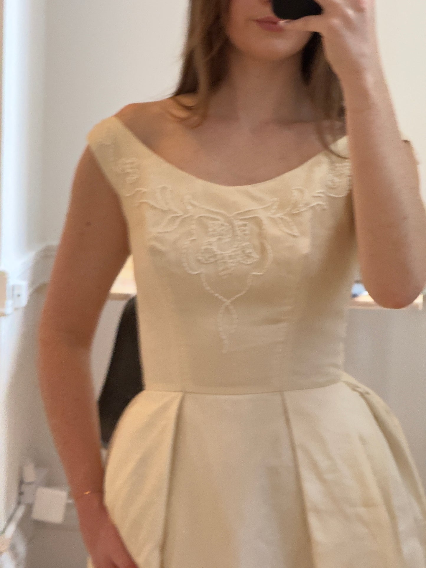 Vintage 50's A-Line Wedding Dress with Beading