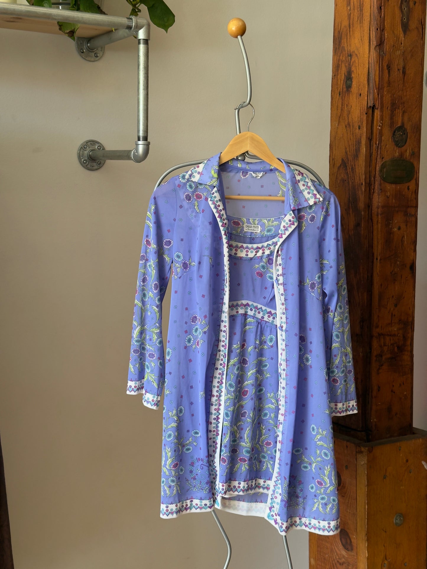 Vintage 60's Emilio Pucci x Formfit Rogers Lingerie Mini Dress Set
