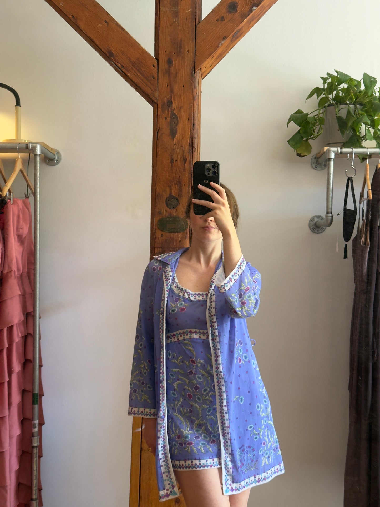 Vintage 60's Emilio Pucci x Formfit Rogers Lingerie Mini Dress Set