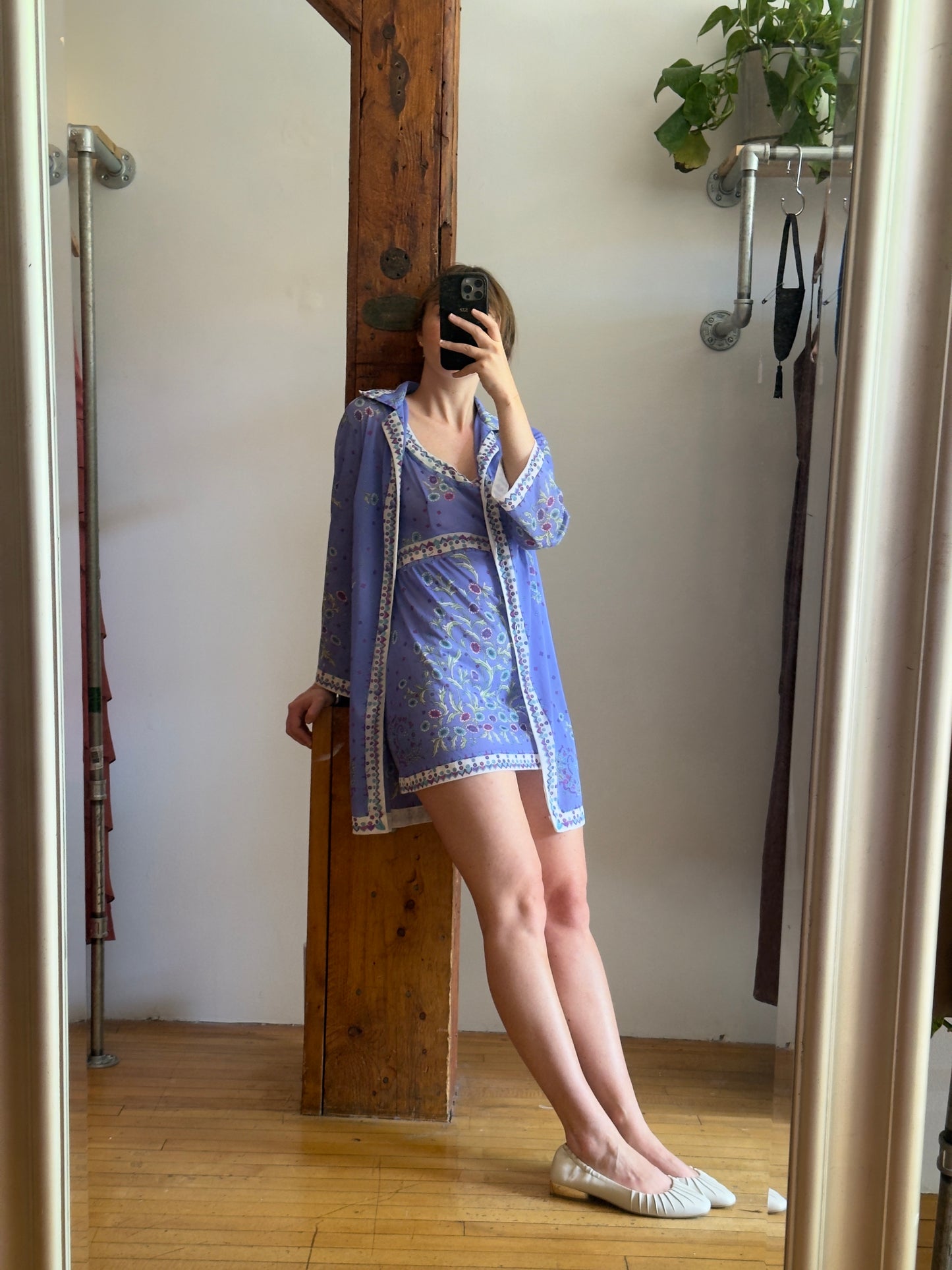 Vintage 60's Emilio Pucci x Formfit Rogers Lingerie Mini Dress Set