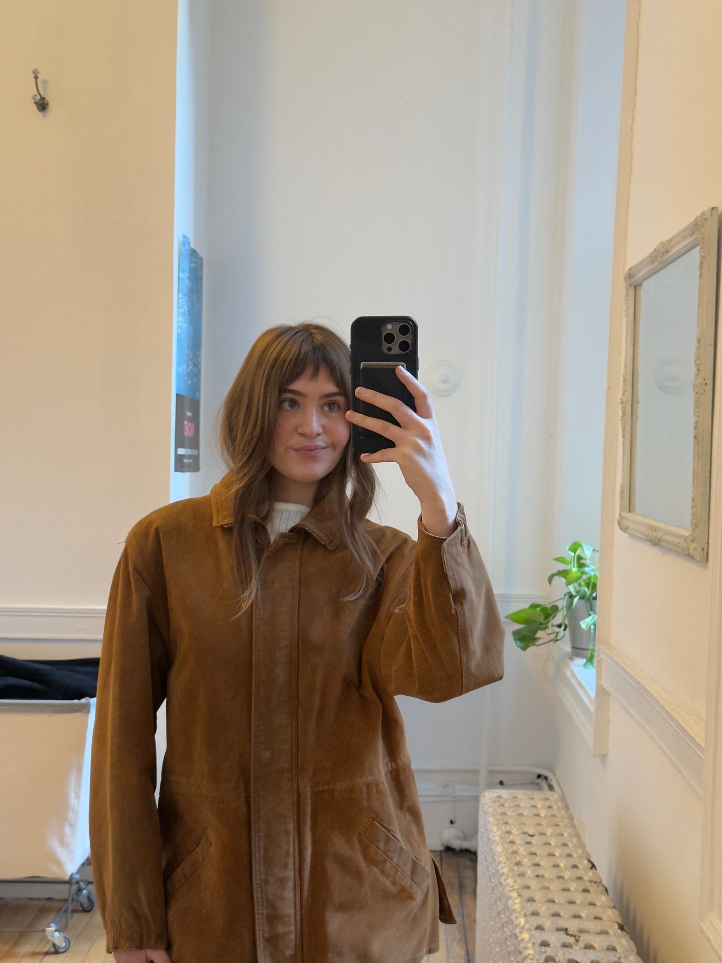 Vintage 80's Brown Suede Leather Jacket
