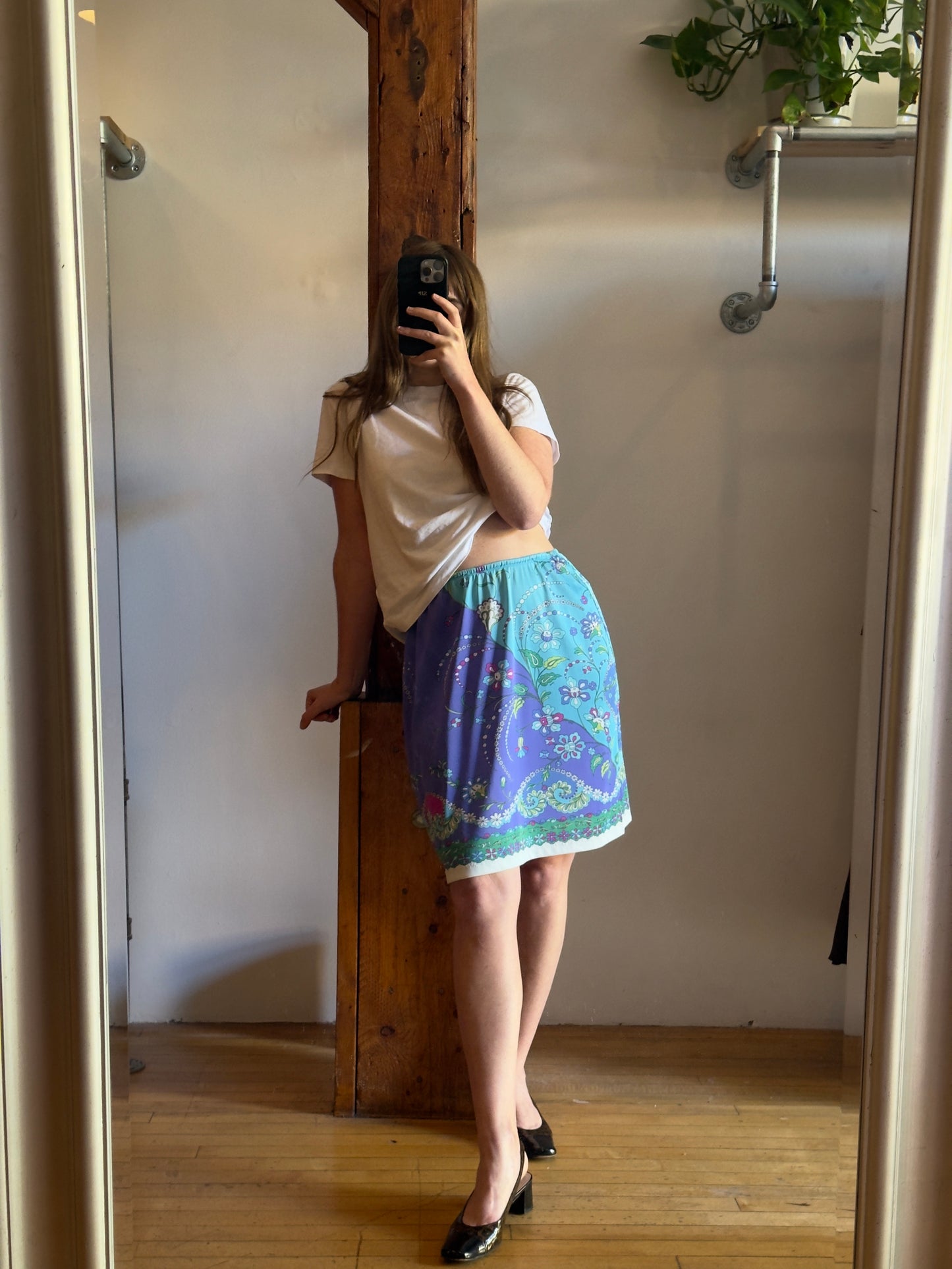 Vintage 60's Emilio Pucci x Formfit Rogers Printed Lingerie Slip Skirt