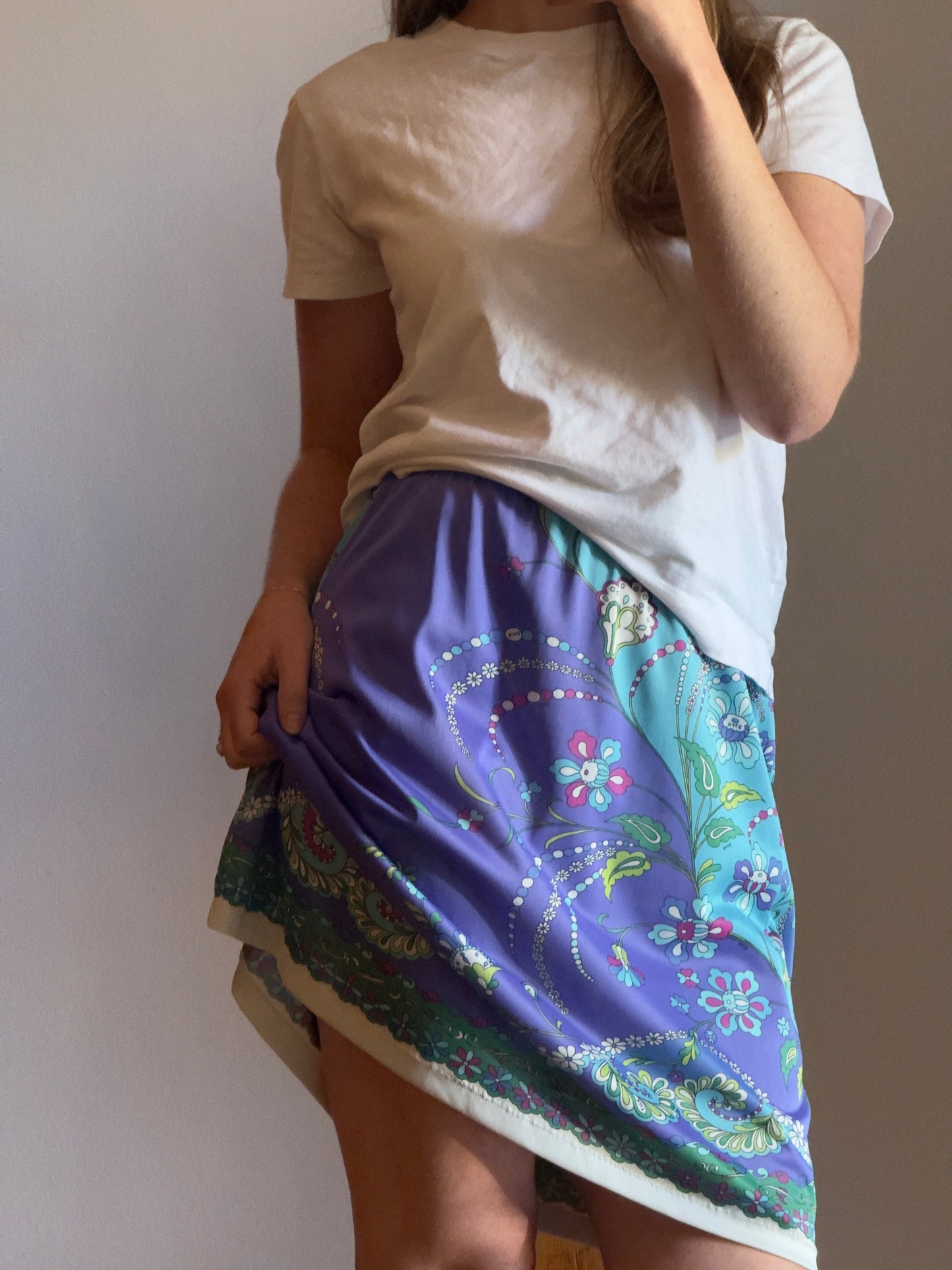 Vintage 60's Emilio Pucci x Formfit Rogers Printed Lingerie Slip Skirt