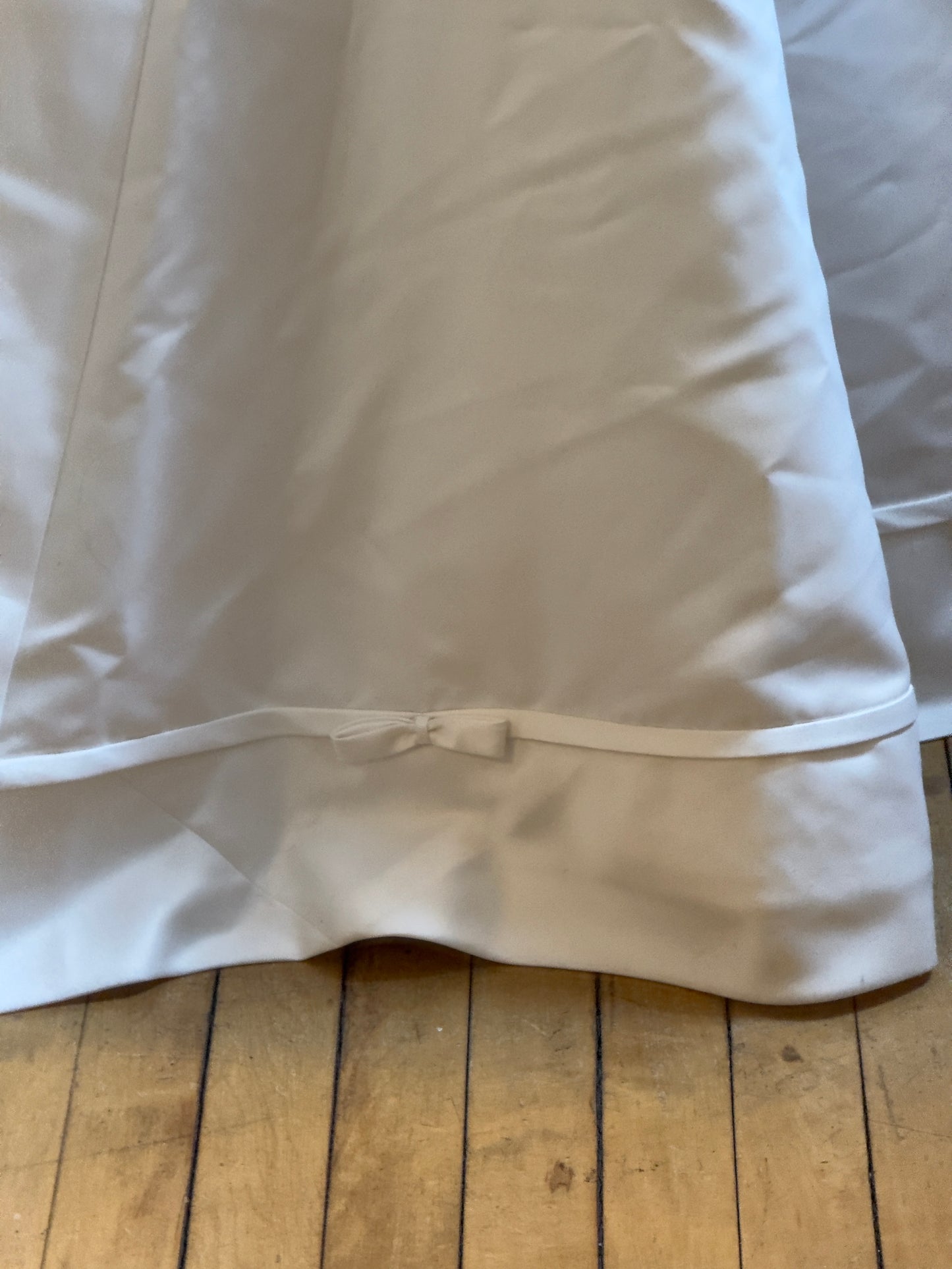 Vintage Y2K Satin Wedding Dress with Bow Details