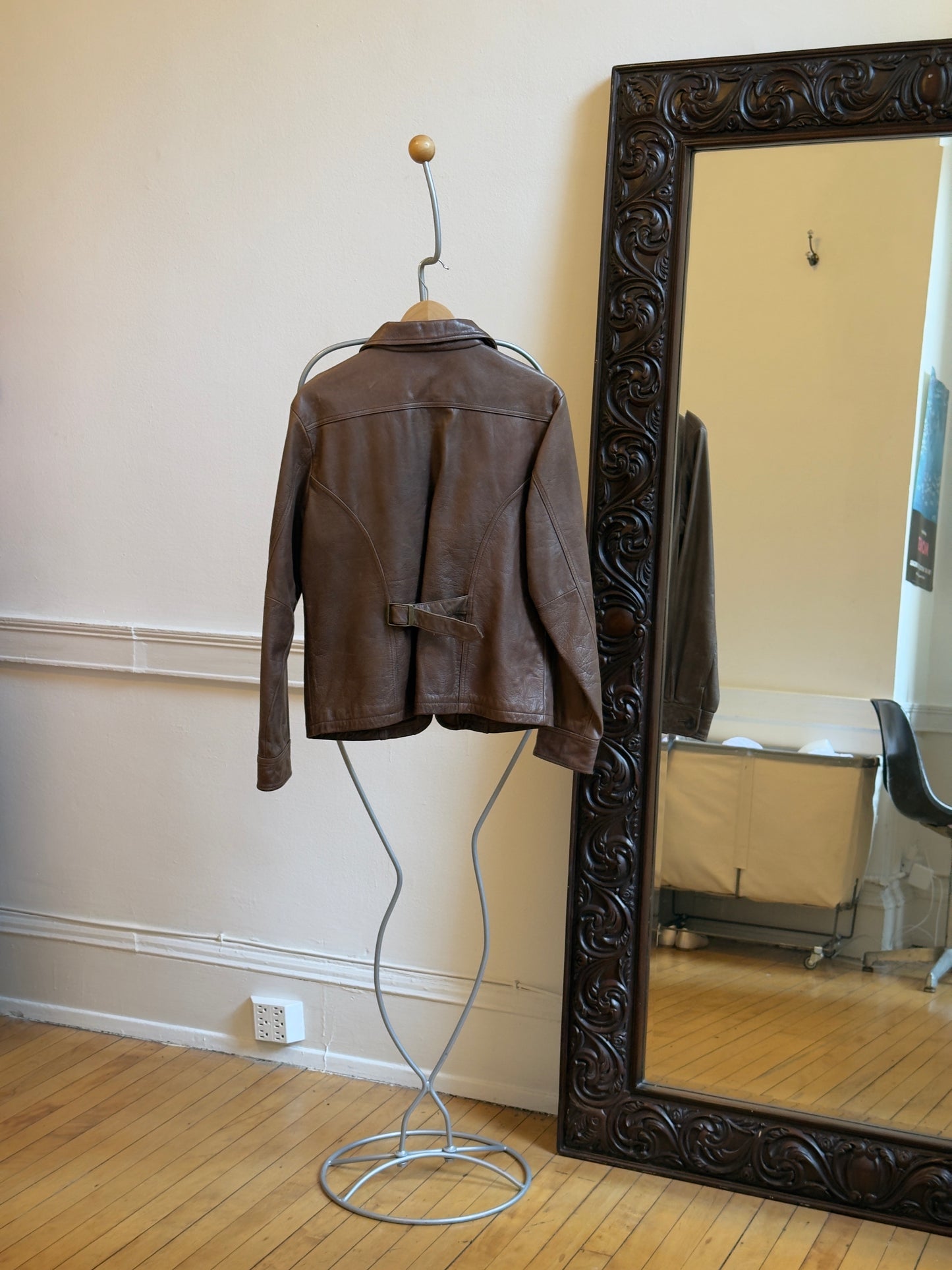 Vintage 90's Chocolate Brown Leather Jacket