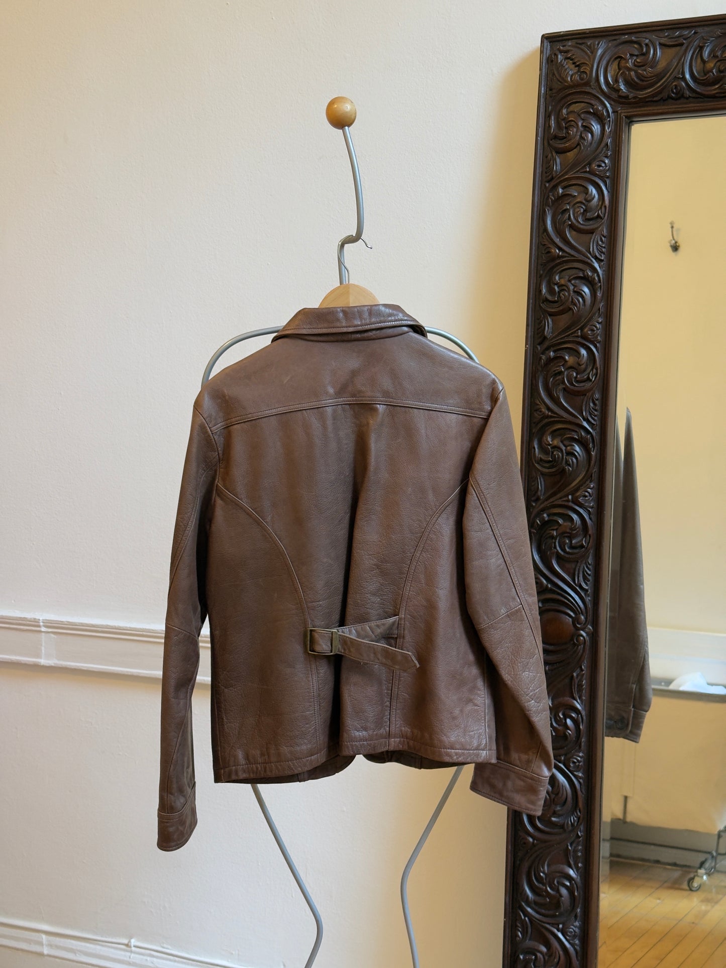 Vintage 90's Chocolate Brown Leather Jacket