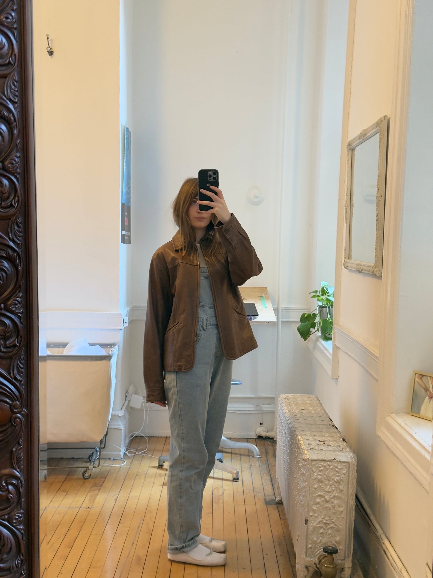Vintage 90's Chocolate Brown Leather Jacket