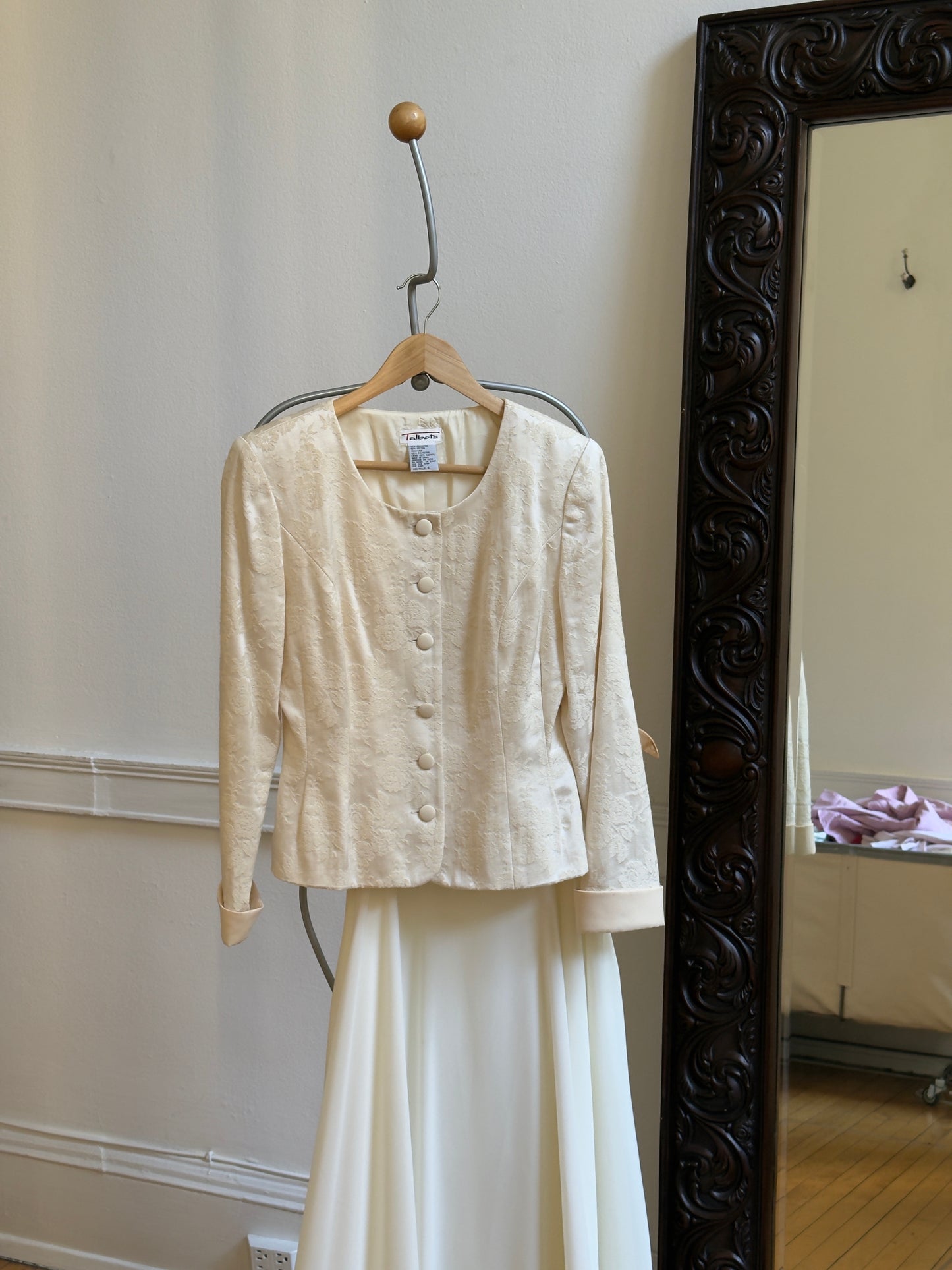 Vintage 80's Two Piece Bridal Skirt and Blazer Set