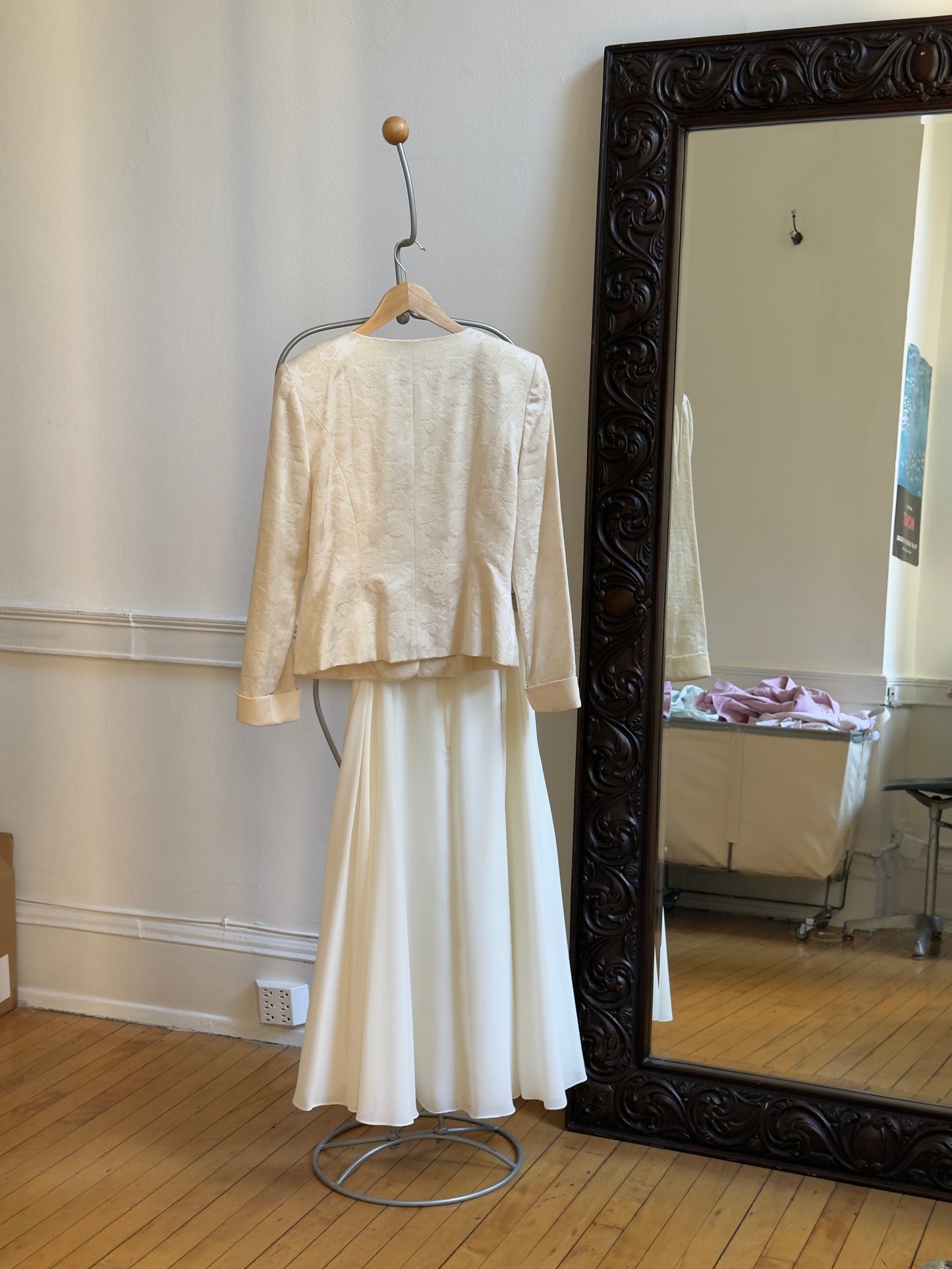Vintage 80's Two Piece Bridal Skirt and Blazer Set