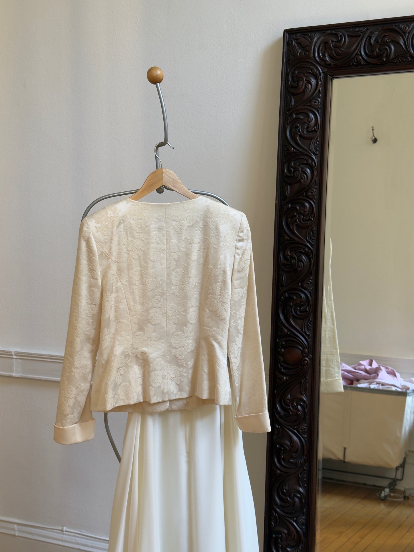 Vintage 80's Two Piece Bridal Skirt and Blazer Set
