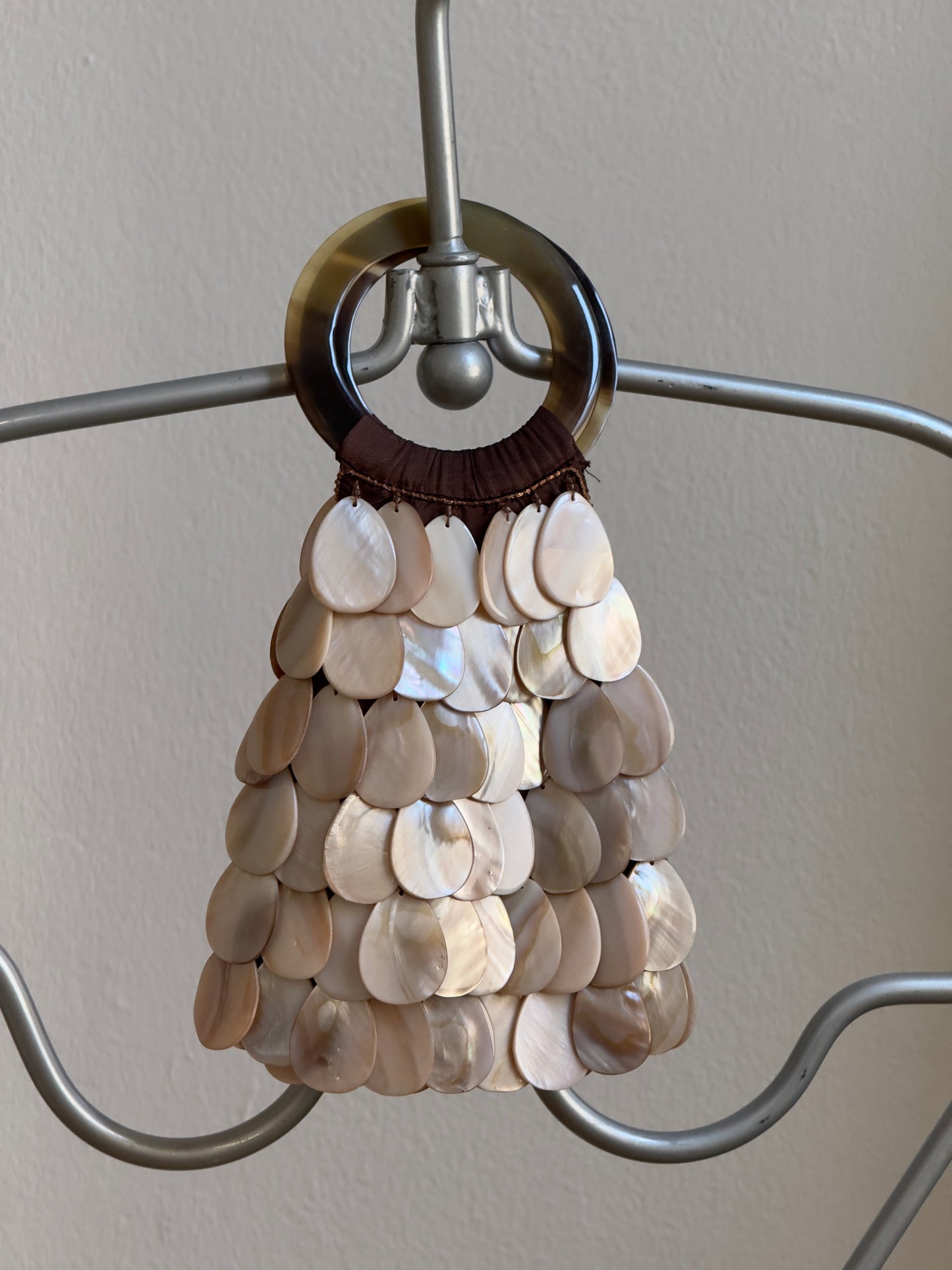 Vintage 90's Mother of Pearl Shell Flapper Purse