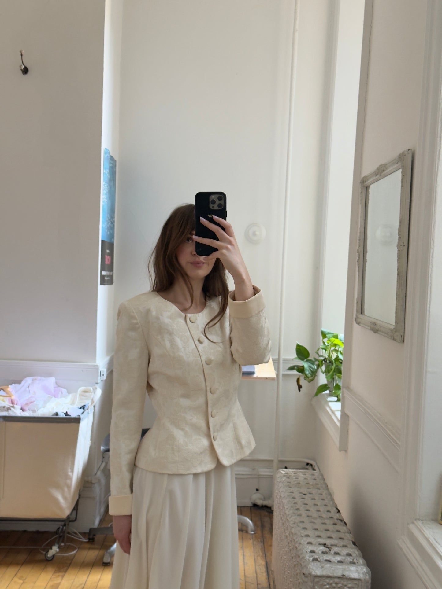 Vintage 80's Two Piece Bridal Skirt and Blazer Set