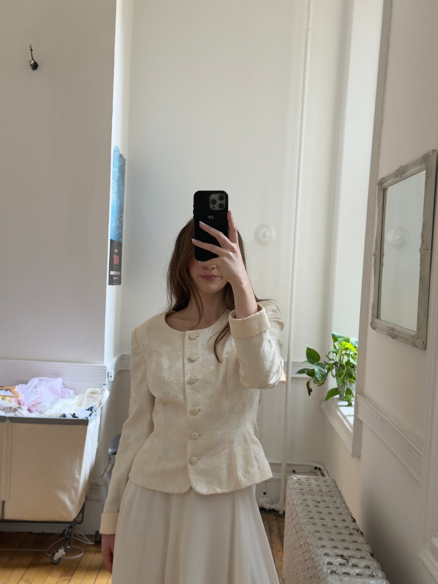 Vintage 80's Two Piece Bridal Skirt and Blazer Set