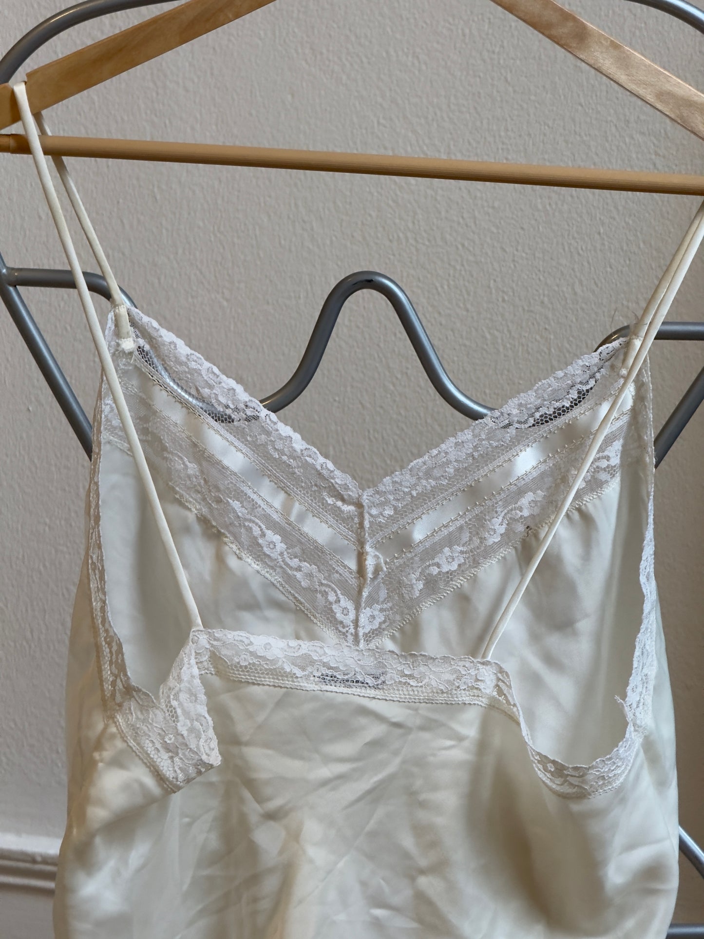 Vintage 80's Ivory Christian Dior Lace Embroidered Camisole