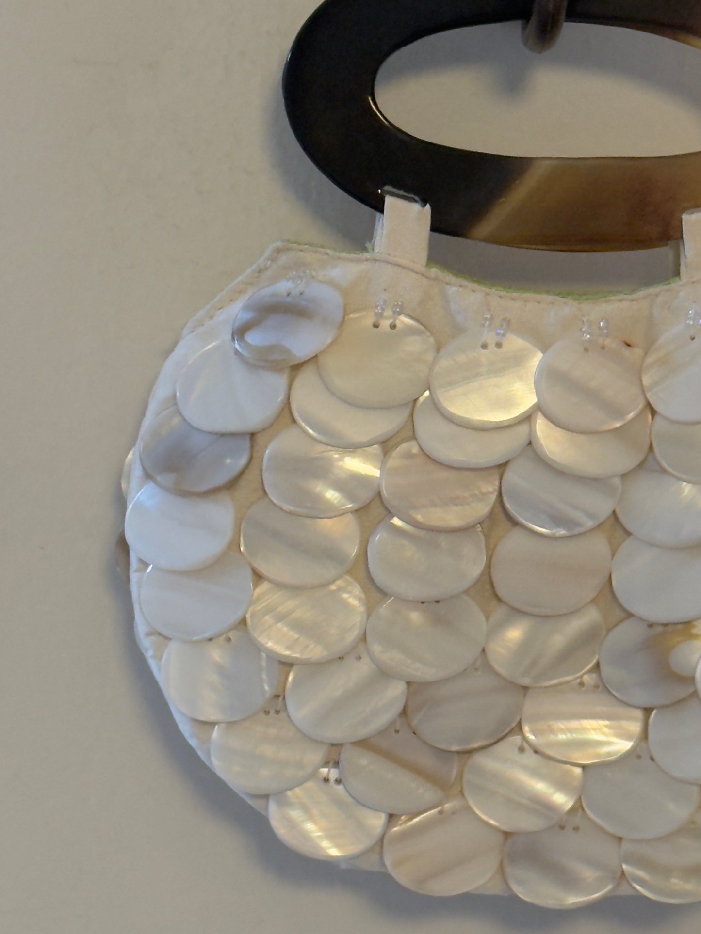 Vintage 90's Mother of Pearl Shell Mini Purse