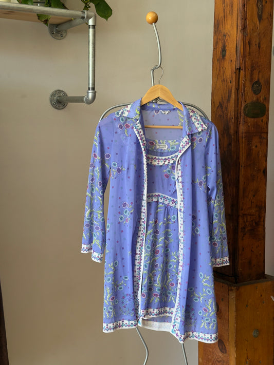 Vintage 60's Emilio Pucci x Formfit Rogers Lingerie Mini Dress Set