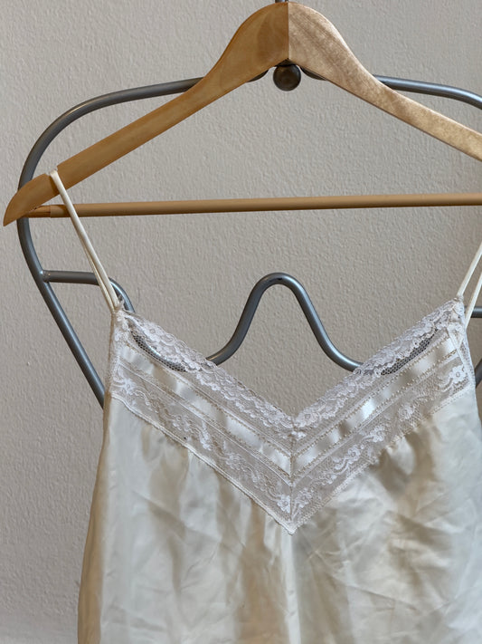 Vintage 80's Ivory Christian Dior Lace Embroidered Camisole