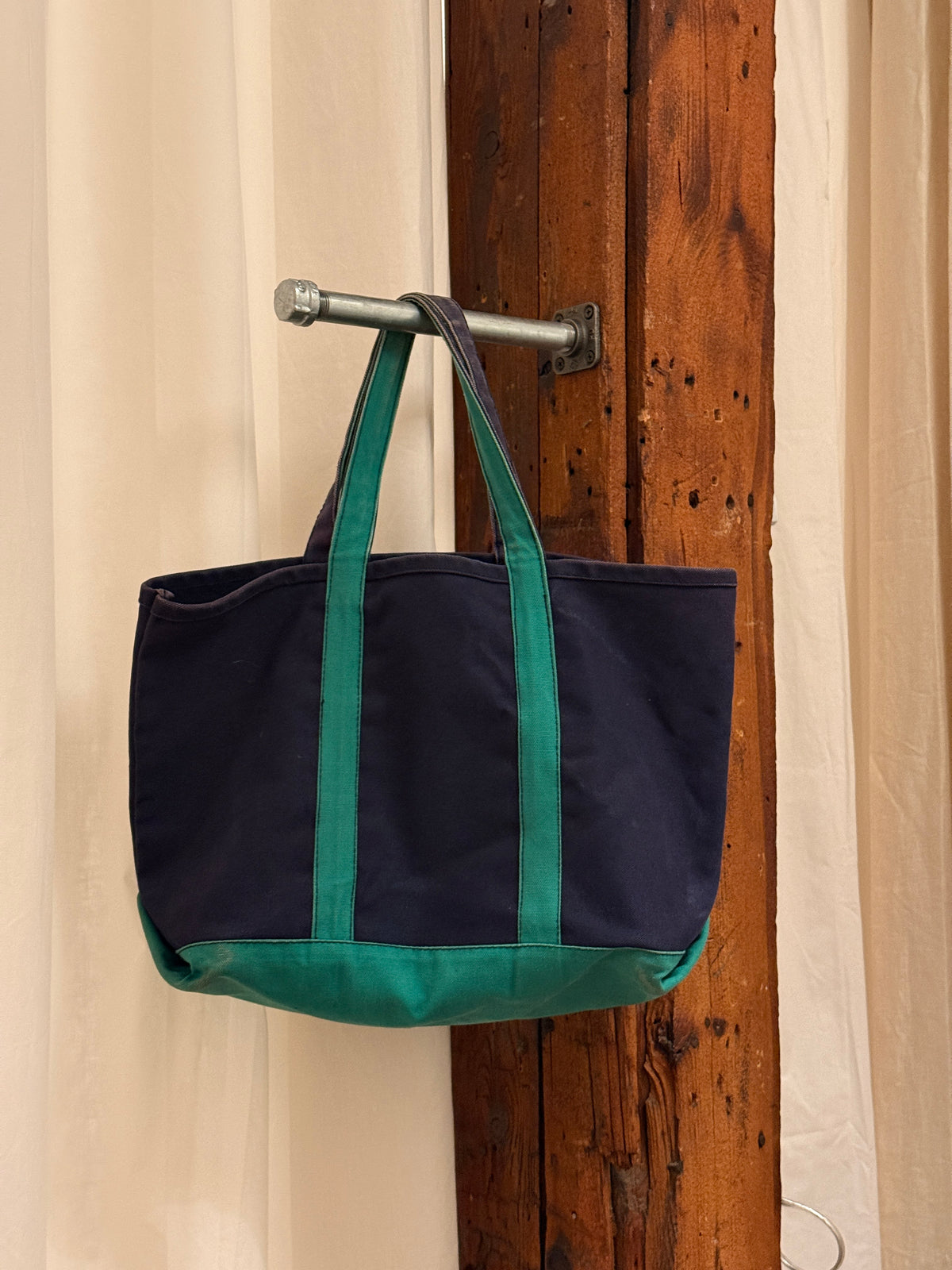 Vintage navy/green canvas tote (HBIE)