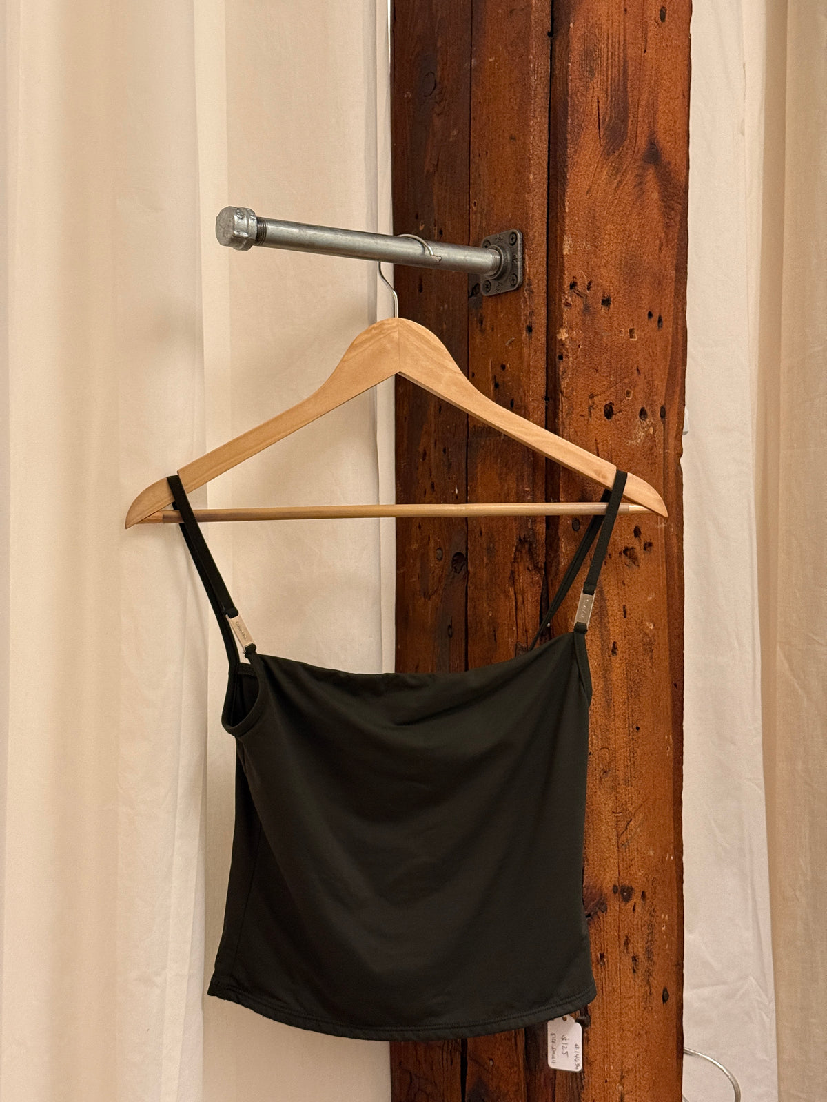 Vintage brown nylon/spandex swimwear/workout top by Calvin Klein (6)