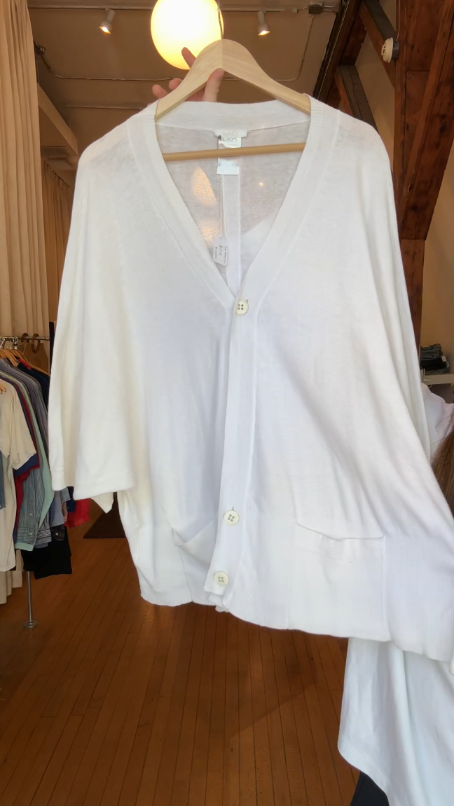 Vintage ivory 70% cotton 30% linen batwing sweater by Chloe